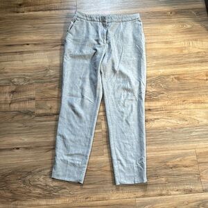 Grey straight leg trouser pant